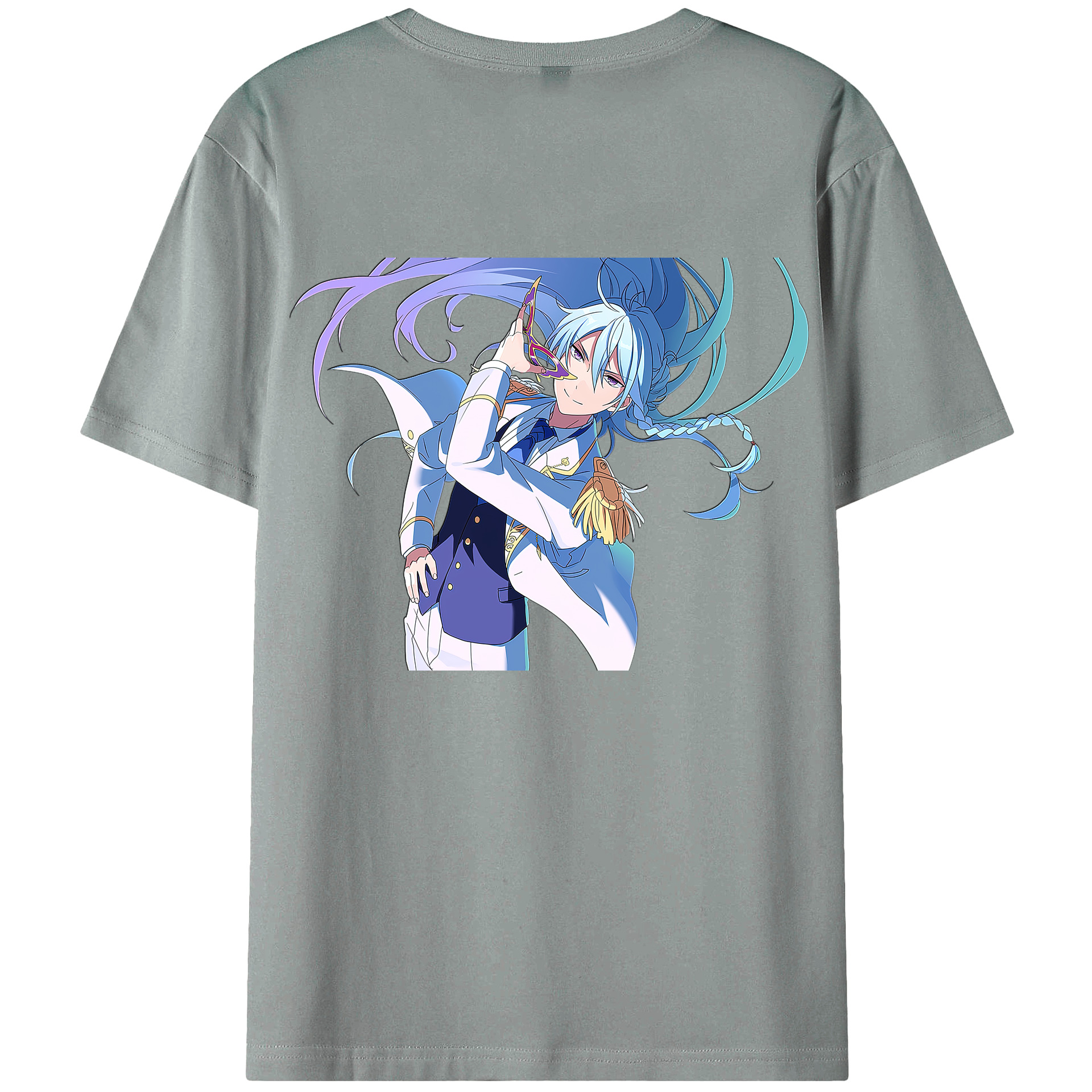（画像用） あんさんぶるスターズ! Ensemble Stars 綿100％ メンズ半袖Tシャツ（バックプリント） 通気性